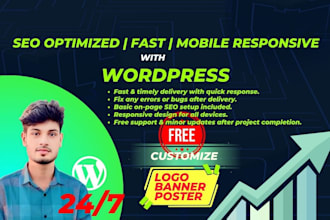 create a responsive wordpress website for business, agency, or brand