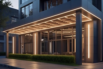 do facade lighting design by using dialux evo, 3ds max