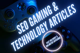 write articles and blog posts on gaming and tech