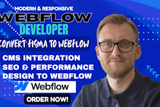 design or develop webflow website convert figma to webflow as webflow expert