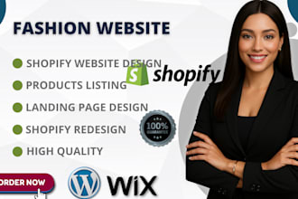 design a shopify fashion website or shopify store