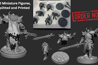 sculpt custom 3d miniature models, character warhammer 40k dnd for 3d printing