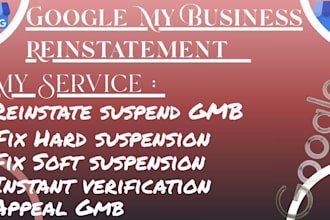 reinstate and fix suspend google profile and optimize gmb profile
