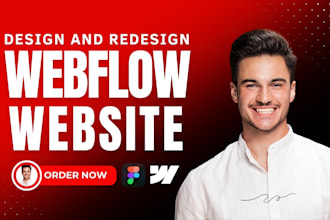design, redesign, update, develop, fix webflow website,  figma to webflow expert