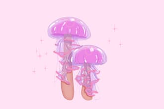 create stickers, keychains, book covers,, merch, fanart, wallpapers, pfps