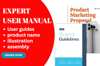 design canva user, service, assembly product instructional manual guide handbook