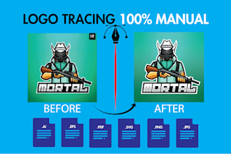 do manual logo vector tracing