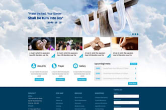 design church website, donation website, church flyer and event flyer