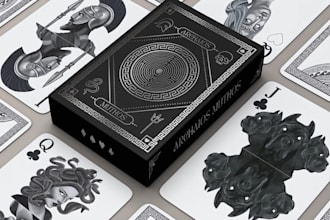 design card game , board game, flash cards, card boxmockup, rule book design