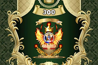 design luxury heraldic, coat of arms and family crest logo within 24 hours