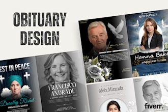 design unique funeral flyer, obituary, memorial flyer, church flyer