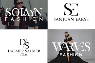 design luxury fashion clothing brand business monogram logo apparel tag