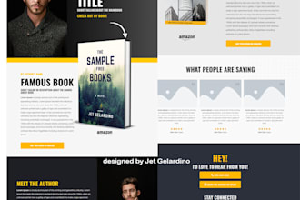 do book author website, ebook landing page, build wix website, wix studio site