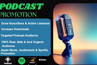 promote your podcast on apple podcasts, do music promotion and editing