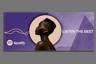 design a custom spotify, soundcloud banner