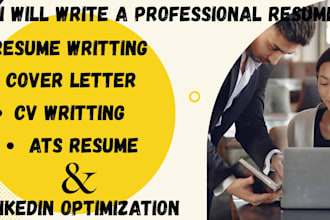 write a professional resume, cover letter, linkedin services