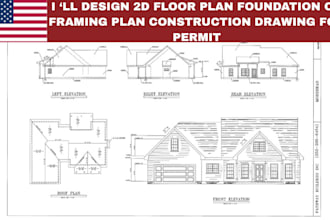 design floor plan, framing plan, home plan architect, foundation plan in autocad