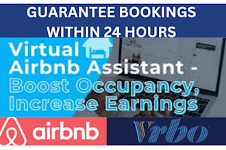 guarantee airbnb marketing, for airbnb listing bookings,vrbo marketing,promotion