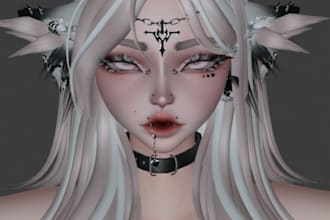 custom vrchat avatar furry anime nsfw model 3d VR character design vrc vrm file