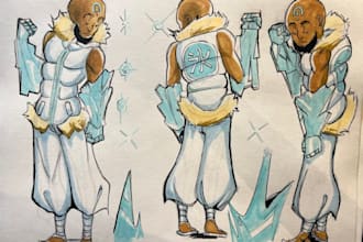 illustrate characters digitally or physically