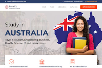 design immigration and visa application website consultancy website travel web