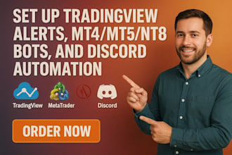 set up tradingview alerts, mt4 mt5 nt8 bots, and discord automation thinkorswim