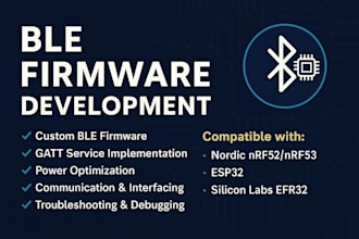 develop firmware for bluetooth low energy devices using nrf52, esp32, arduino