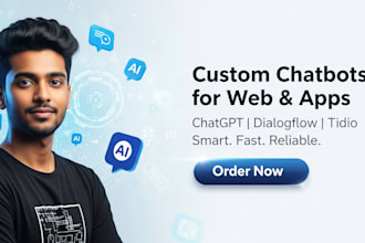 create custom chatbot for website, business using dialogflow