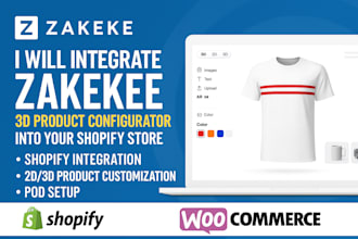 setup shopify pod product customization with customily zakeke kickflip teeinblue