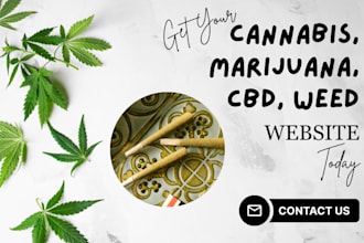 design cbd, hemp, cannabis, weed ecommerce website