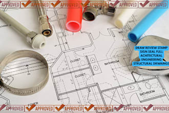 create mep, structural plans, pe stamp, architectural, floor plan, city permit