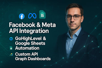 do facebook and meta API integration,gohighlevel,google sheet,api graph with api