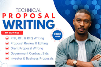 write winning bid proposal, rfp, rfi, rfq, grant proposal, government contract