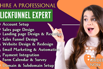 build high converting  landing page sales funnel in clickfunnels or gohighlevel