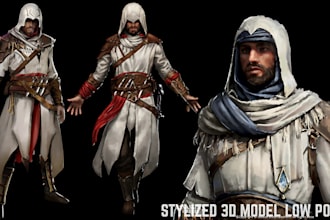 model and rig stylized low poly 3d character for games and animation in blender