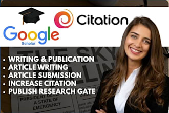 write and publish scholarly articles to increase google scholar citations