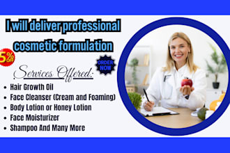 formulate unique cosmetic formulation for african skin