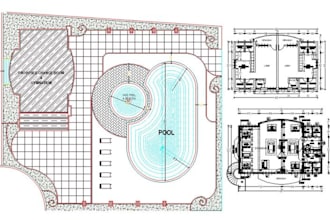 create detailed swimming pool design for permit and construction