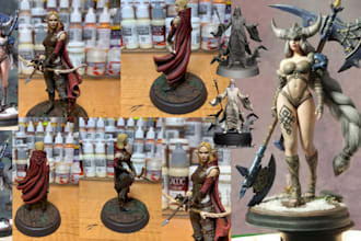 sculpt, print and paint, maniature, warhammer 40k dnd, tabletop game,3d printing