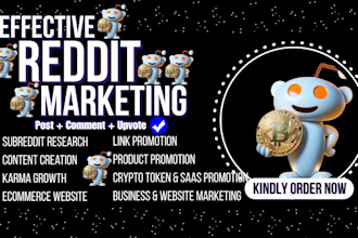 do reddit post management for crypto ai app saas website ecommerce business