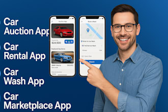 develop car auction app, car rental app, auction marketplace car dealership app