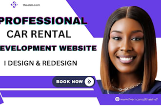 design professional car website, car dealer chauffeur limousine rental website