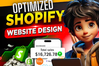create an optimized shopify store design redesign shopify dropshipping store