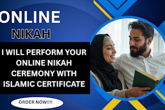 perform your online nikah ceremony with islamic certificate online nikah