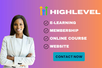 create your elearning, membership or course website in gohighlevel