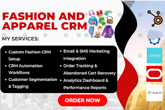 setup fashion and apparel crm salesforce hubspot oracle zoho klaviyo zentail