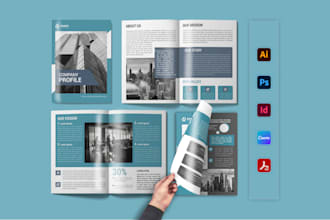 create brochure design, company profile, annual report, booklet, catalog design
