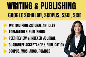 write and publish articles on scopus, ssci, scie, abcd, wos indexed journal