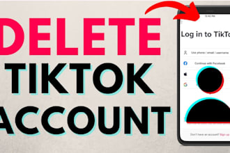 delete or takedown any tiktok accounts facebook acc instagram twitter snapchat