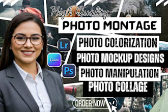 do high quality photo montage editing photo collage
